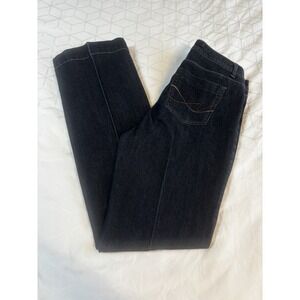 Faded Glory Flared Jeans Women's 24 Tall Mid Rise Blue Dark Wash Denim‎ Pockets